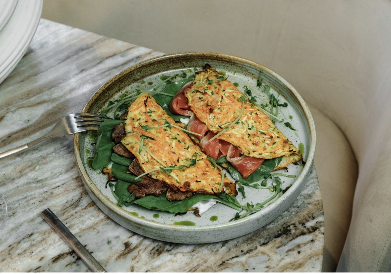 Zucchini Hash Browns with Chicken