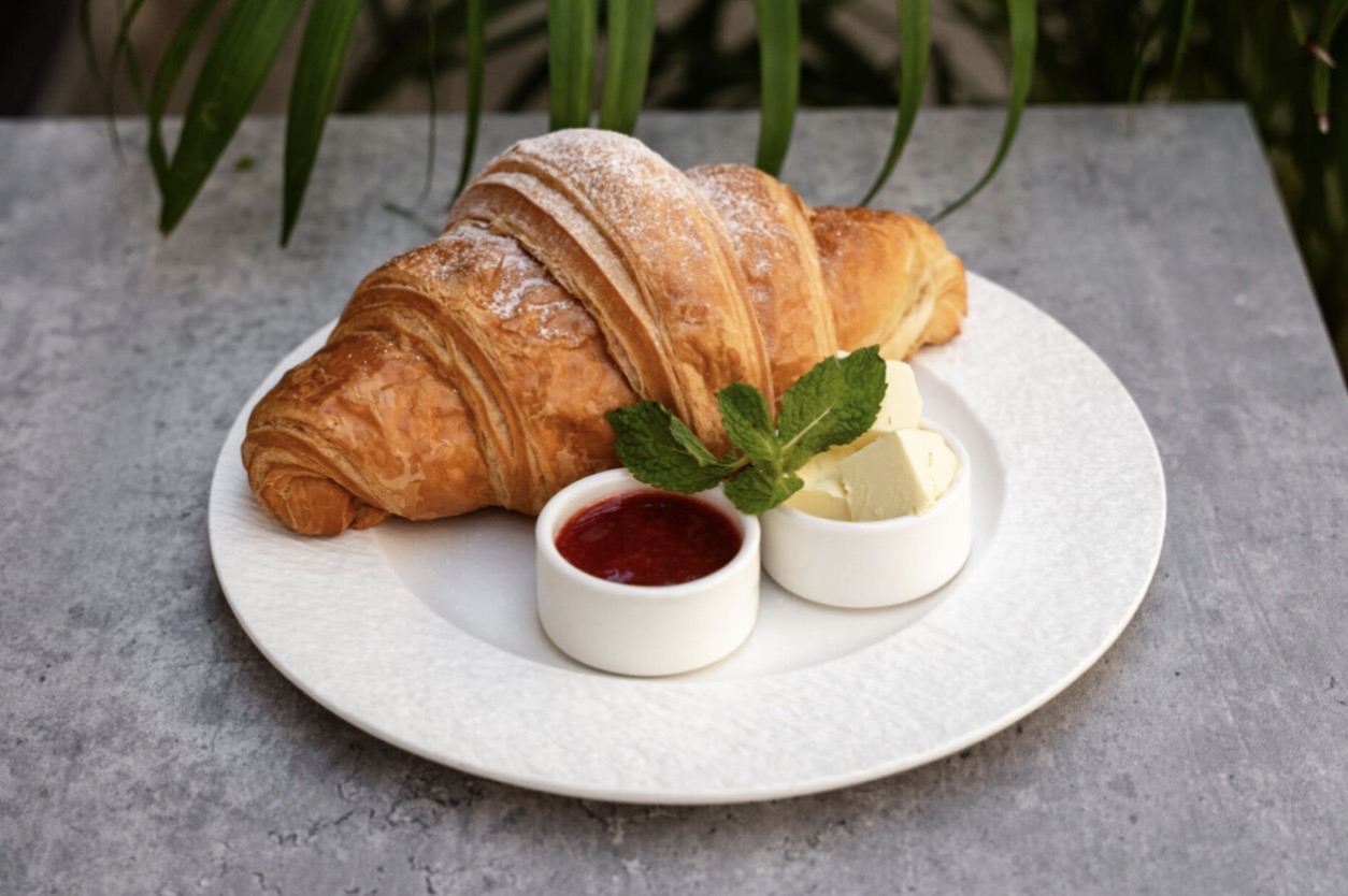 Croissant with Raspberry Jam