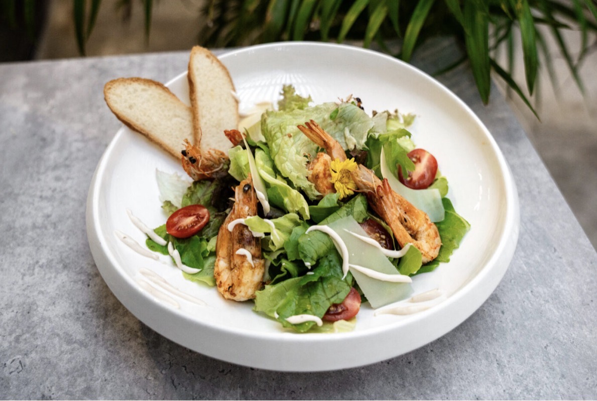 Caesar Salad with Shrimp